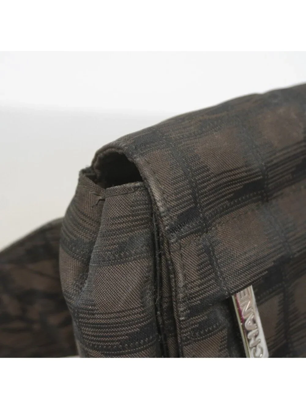 Chanel Waist Bag New Travel Nylon Brown Black Silver